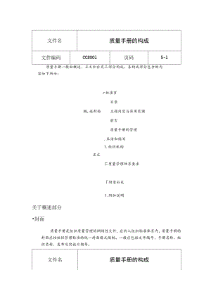 质量手册的构成.docx