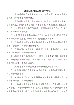 袋装发运岗位安全操作规程.docx