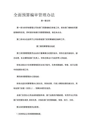 全面预算编审管理办法全.docx