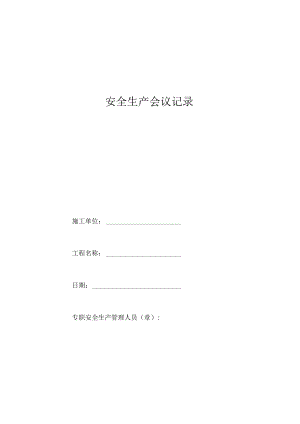 安全生产会议记录（模板）.docx