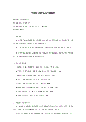 防伪包装设计实验项目提纲.docx