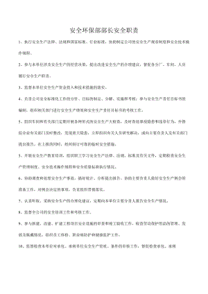 安全环保部部长安全职责.docx