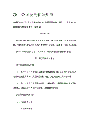 项目公司投资管理规范全.docx