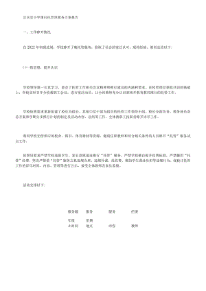 小学教学课后托管班服务学习汇报总结.docx