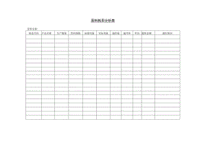 原料耗用分析表参考范本.docx