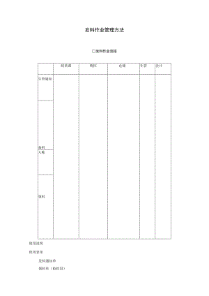 发料作业管理办法参考范本.docx