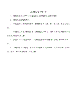 班组长安全职责.docx