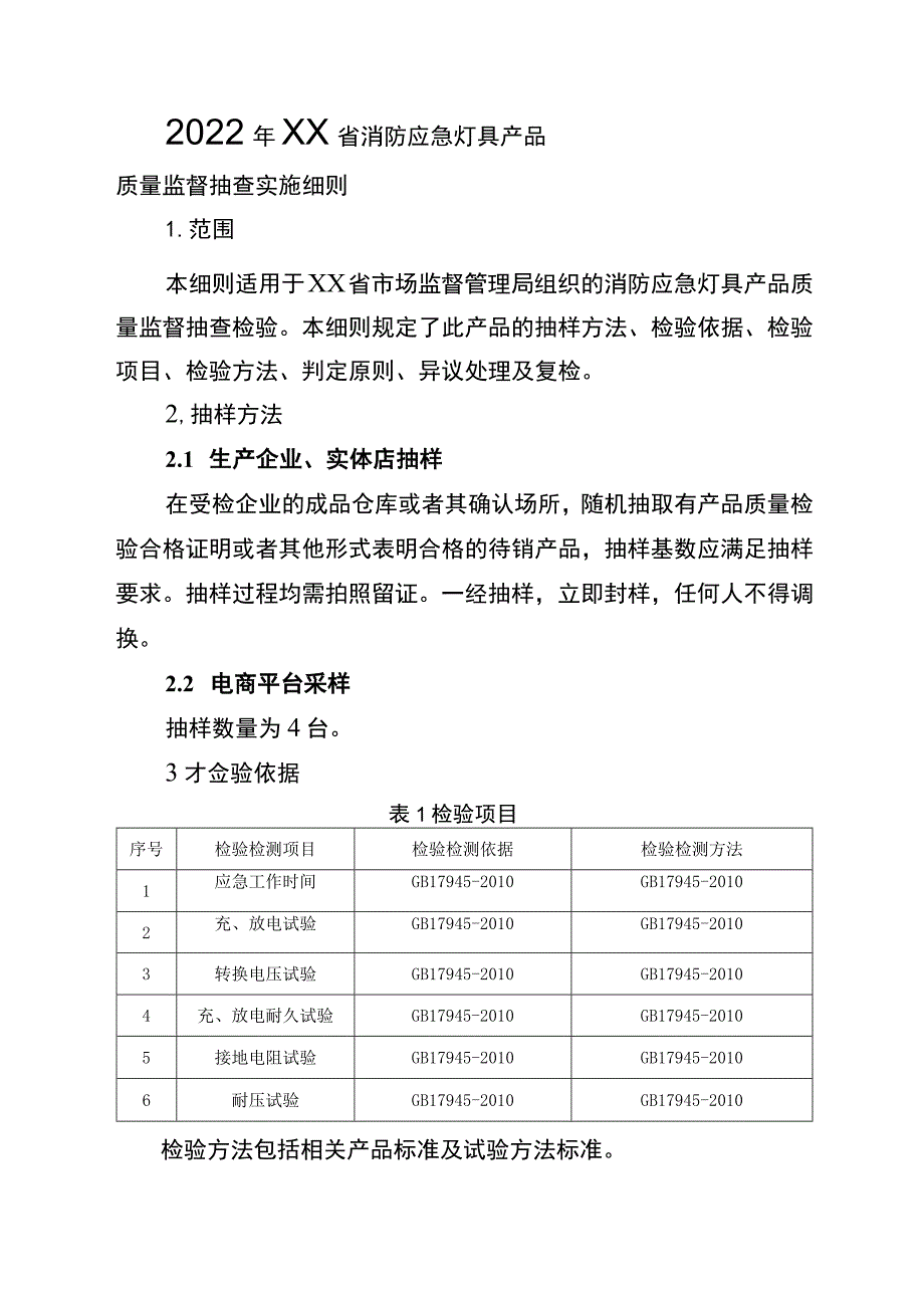 2022年工业品省级监督抽查实施细则(消防应急灯具).docx_第1页
