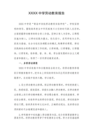 中学劳动教育报告.docx