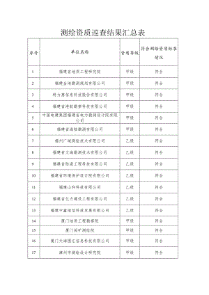 测绘资质巡查结果汇总表.docx