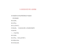 专项债绩效管理全套模板.docx