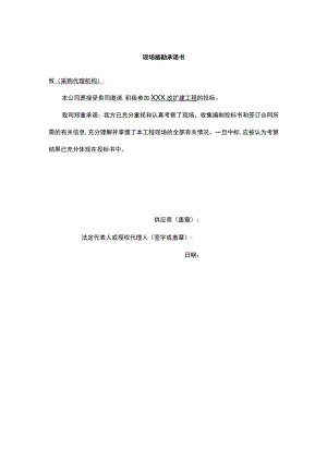 现场踏勘承诺书.docx