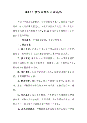 供水公司公开承诺书.docx