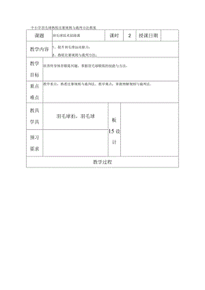 中小学羽毛球熟练比赛规则与裁判方法教案.docx