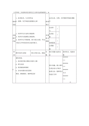 小学体育二年级体育队列队形左右转弯走教案.docx