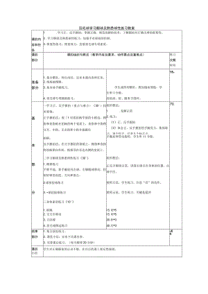 羽毛球学习颠球及熟悉球性练习教案.docx