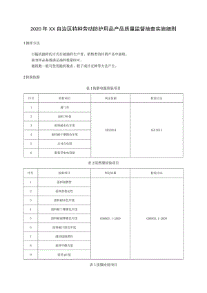 特种劳动防护用品（防静电服、阻燃、酸碱）产品质量监督抽查实施细则.docx