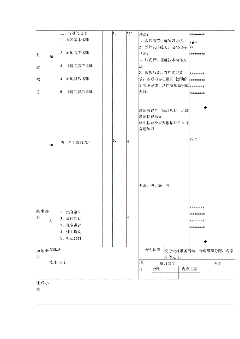 体育健身课时篮球拓展通过各种练习提高学生控球能力计划.docx_第2页