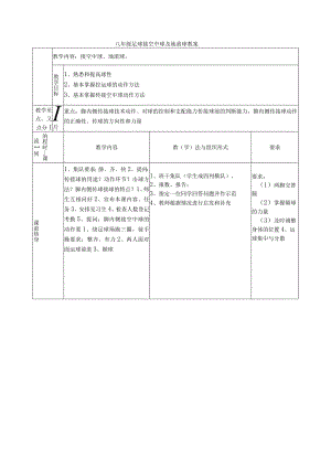 八年级足球接空中球及地滚球教案.docx