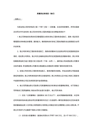 质量保证承诺函(格式).docx