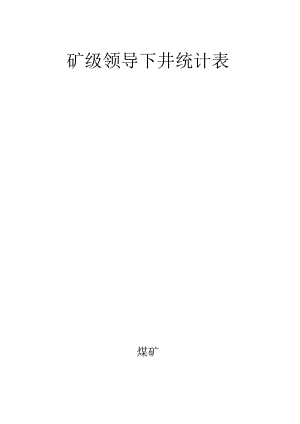 矿级领导下井统计表bzh.docx