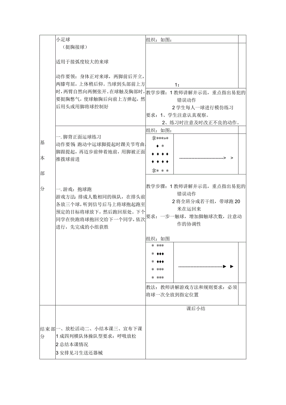 体育与健康课足球复习胸部停球技术教案设计.docx_第2页