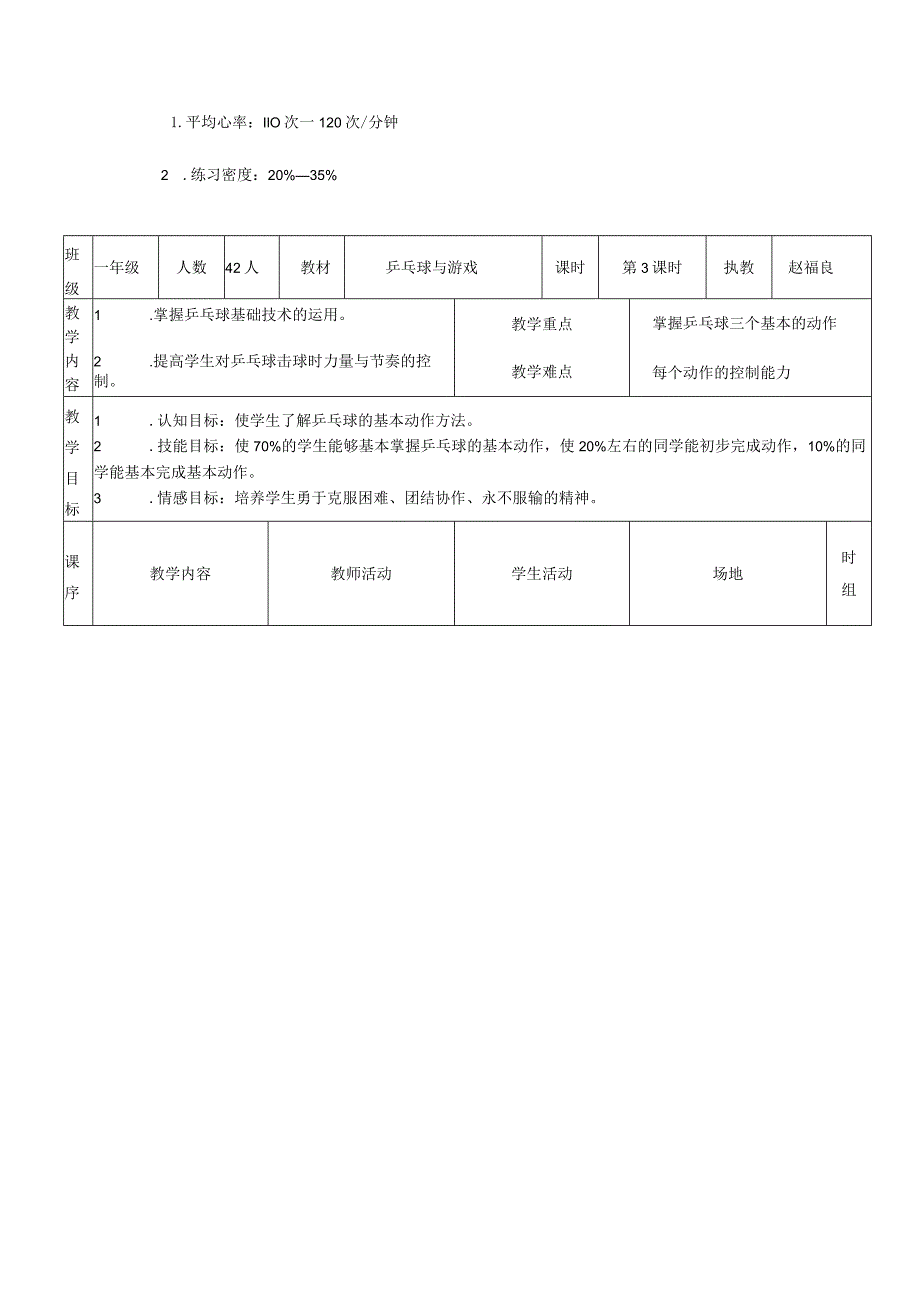 乒乓球与游戏课时教学设计说明.docx_第2页