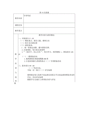 大学羽毛球教学专项考试教案.docx