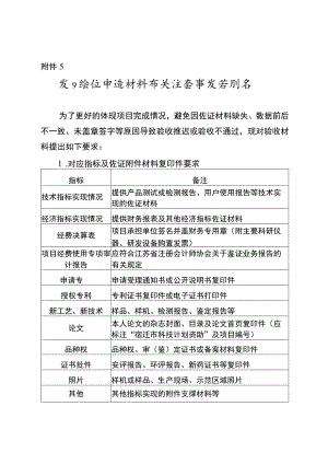 项目验收申请材料有关注意事项告知书.docx