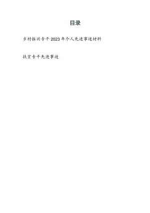 乡村振兴专干2023年个人先进事迹材料.docx