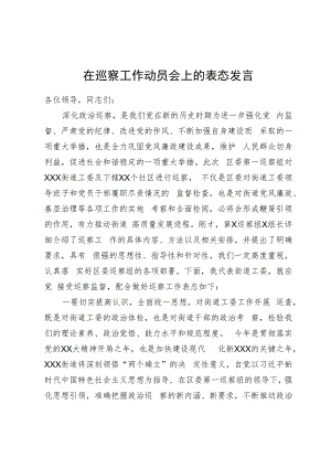 在巡察工作动员会上的表态发言.docx