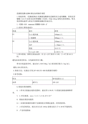 乳酸脱氢酶（LDH）测定标准操作规程.docx