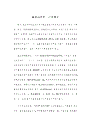 致敬冯振烈士心得体会.docx