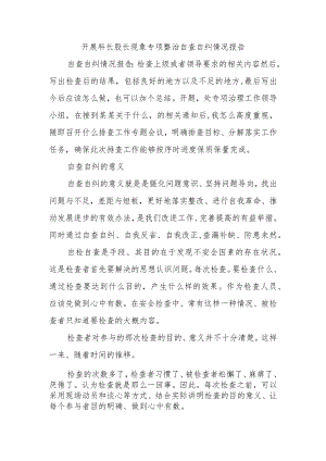 开展科长股长现象专项整治自查自纠情况报告.docx