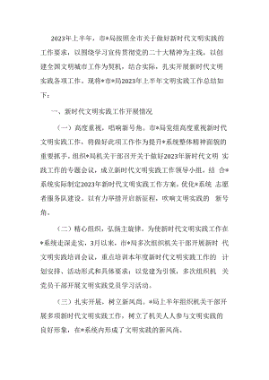 市局2023年上半年新时代文明实践工作总结.docx