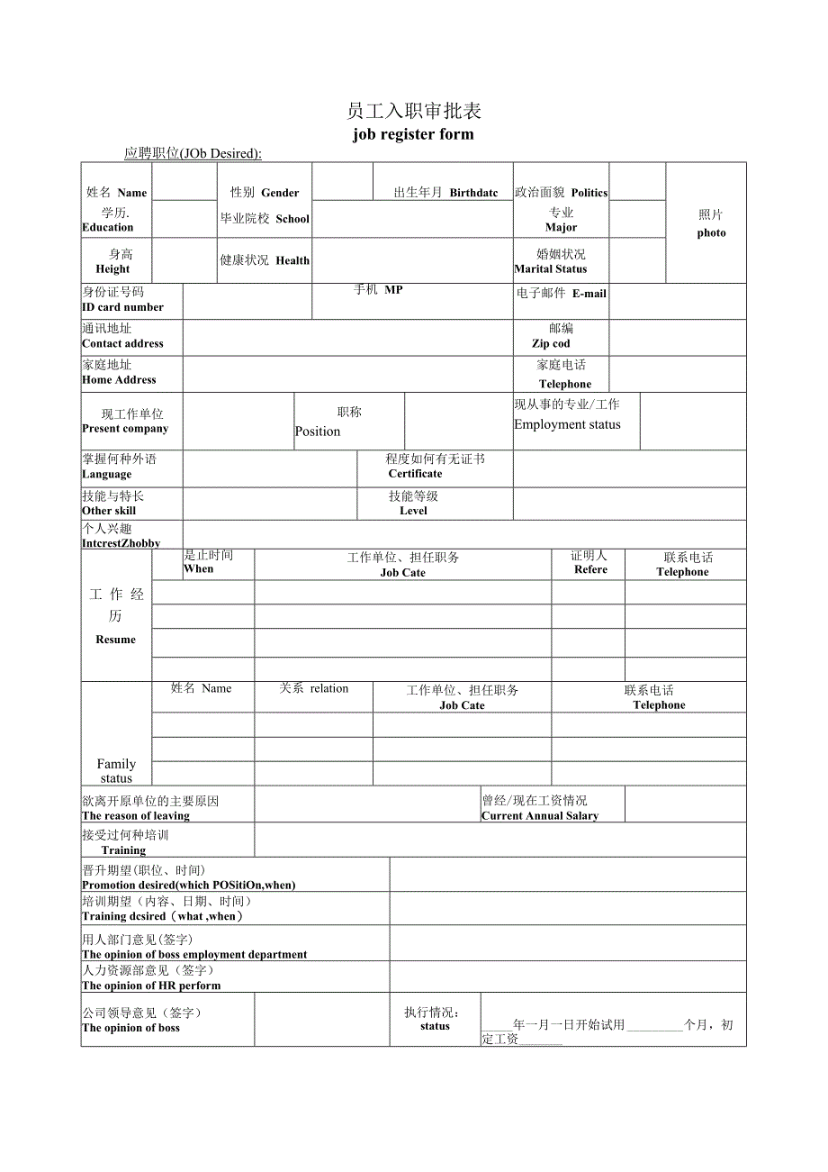 员工入职审批表.docx_第1页