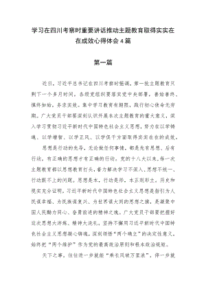 学习在四川考察时重要讲话对主题教育的实效进行科学、客观评估取得实实在在成效心得体会4篇.docx