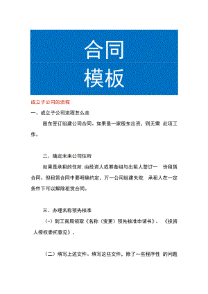 成立子公司的流程.docx