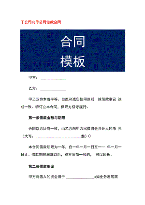 子公司向母公司借款合同.docx