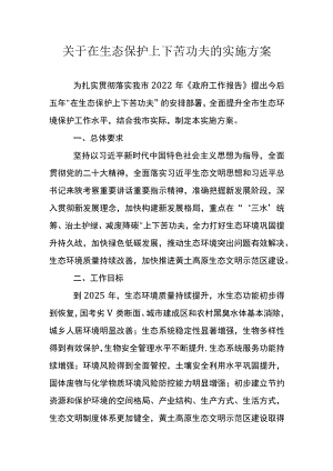关于在生态保护上下苦功夫的实施方案.docx