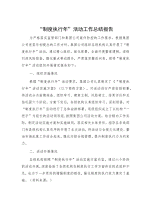 国企“制度执行年”活动工作总结报告4500字.docx