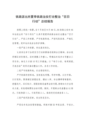 2023年开展夏季治安打击整治“百日行动”工作总结六篇.docx