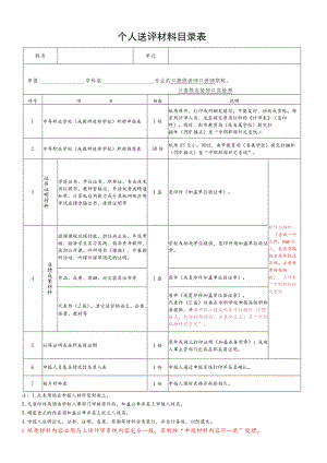 中等职业学校教师（适用于中等职业学校和教师进修学校）职称评审个人送评材料表.docx