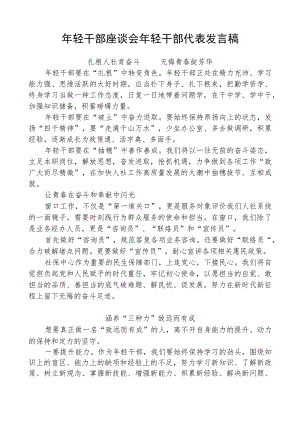 年轻干部座谈会发言稿.docx