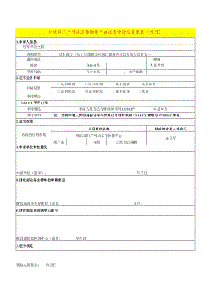 财政部门户网站工作协作平台证书申请及变更表.docx
