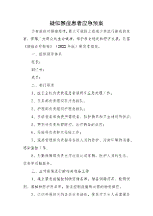 疑似猴痘患者应急预案.docx