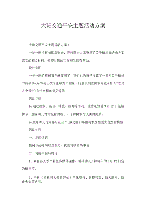 大班交通安全主题活动方案.docx