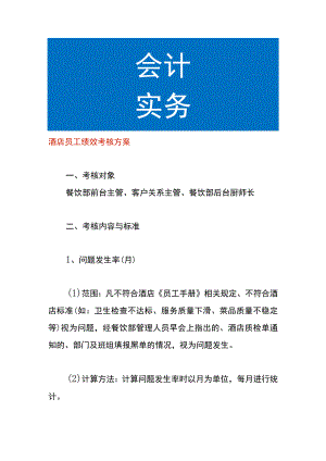 酒店员工绩效考核方案.docx