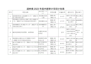 逍林镇2023年度内部审计项目计划表.docx
