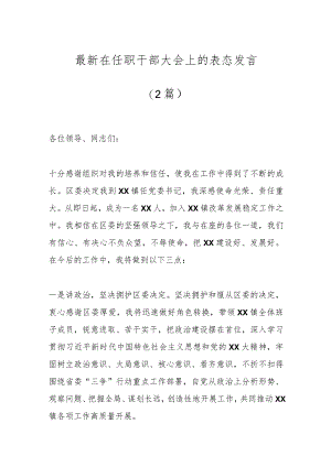 （2篇）最新在任职干部大会上的表态发言.docx